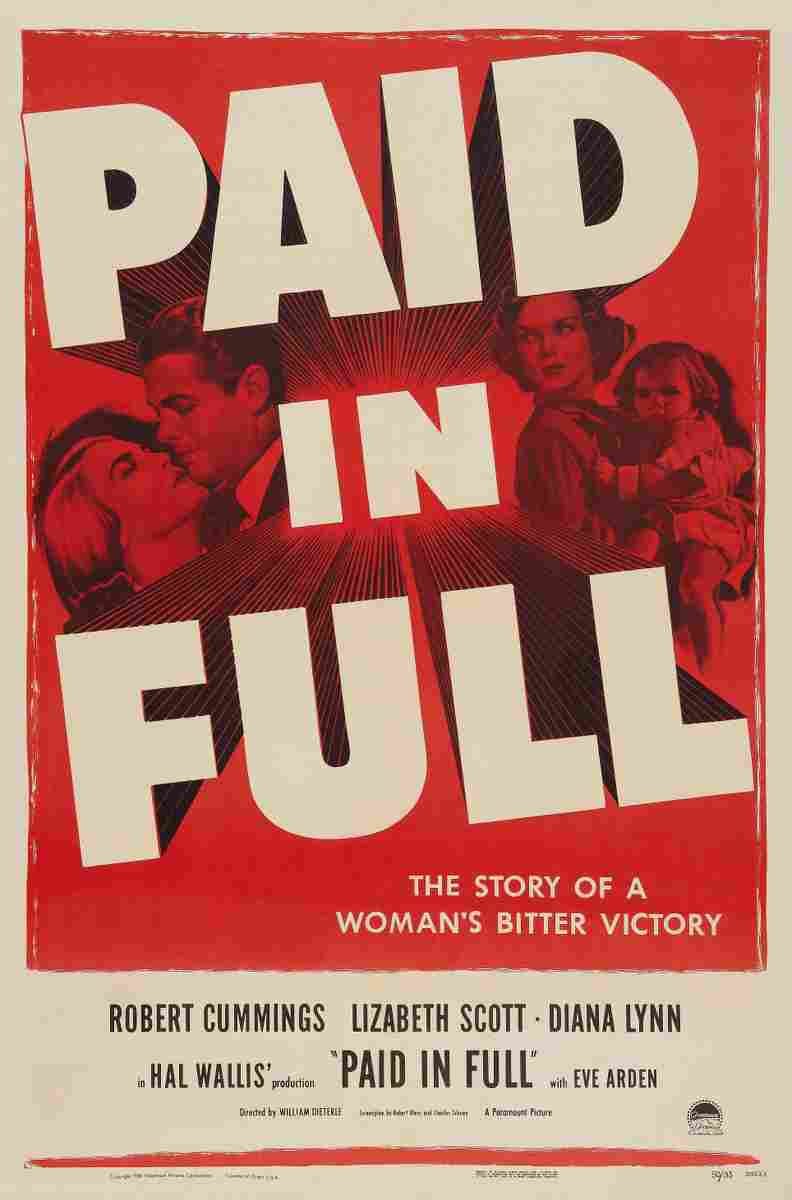 Paid in Full 1950 01  film star poster A4 Photo Print