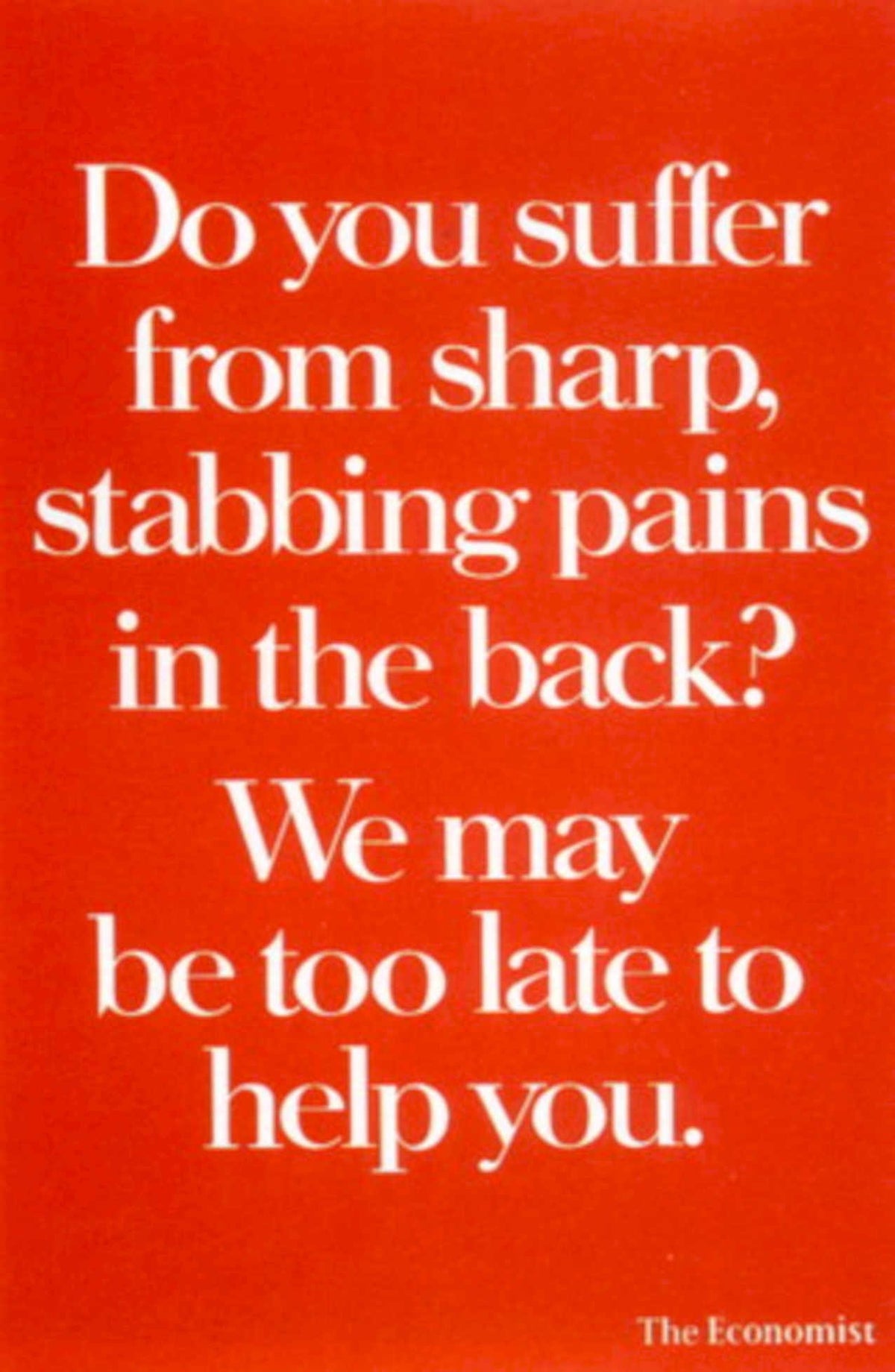 Pain Management Economist 1990s Vintage Retro Advert