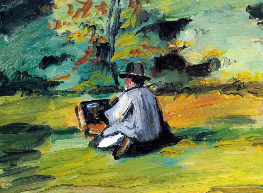 Painter At Work Cezanne A4 Photo Print