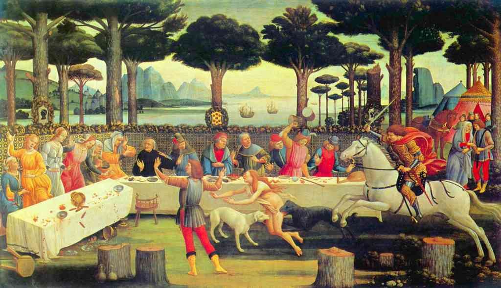 Paintings On Boccaccio S Decameron Third Episode Botticelli A4 Photo Print