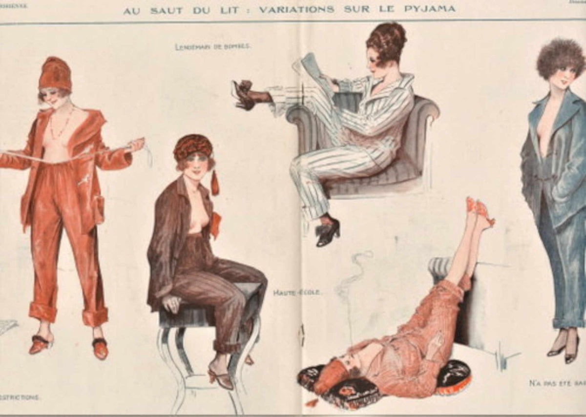Pajama Variations Bed La Vie Parisienne Vintage Retro Advert