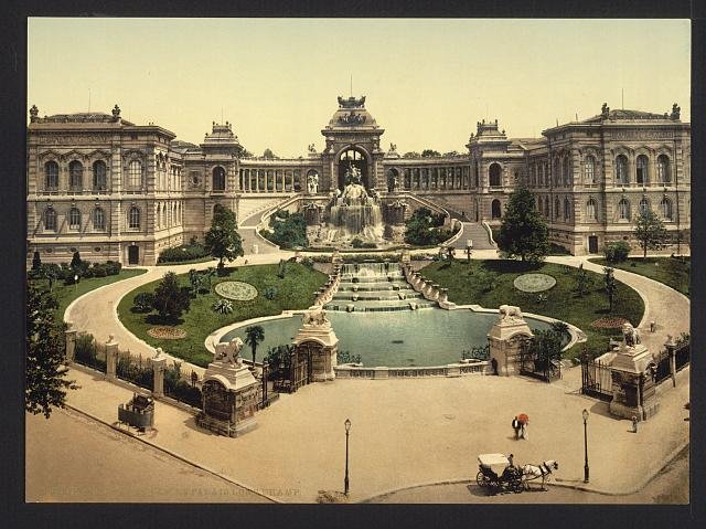 Palace Longchamps Marseilles Vintage A4 Photo Print