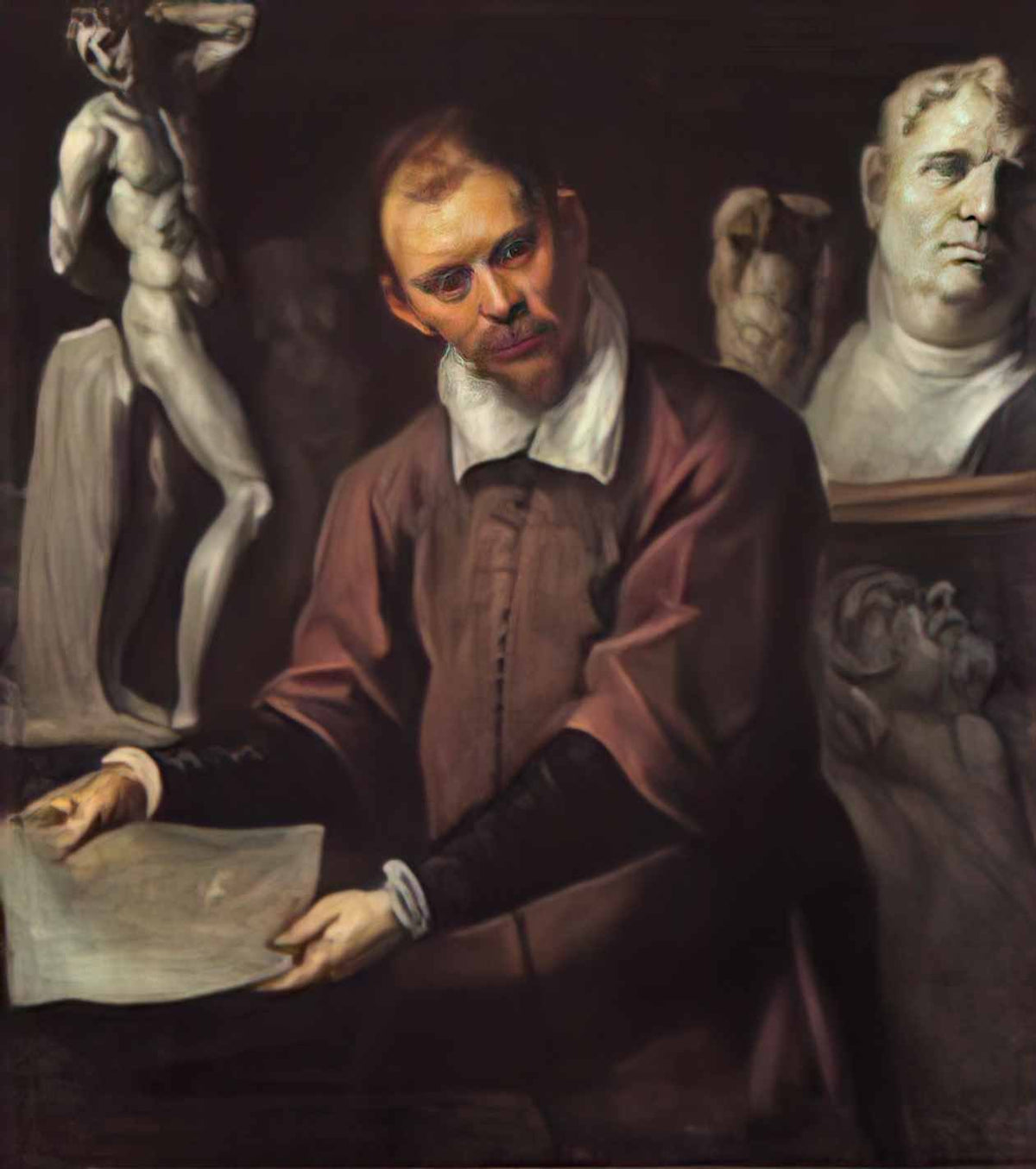 Palma il Giovane palma il giovane portrait of an artist c 1600 1620 1 Art A4 Photo Print