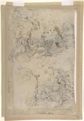 Palma il Giovane studies for four figures recto composition sketches Art A4 Photo Print