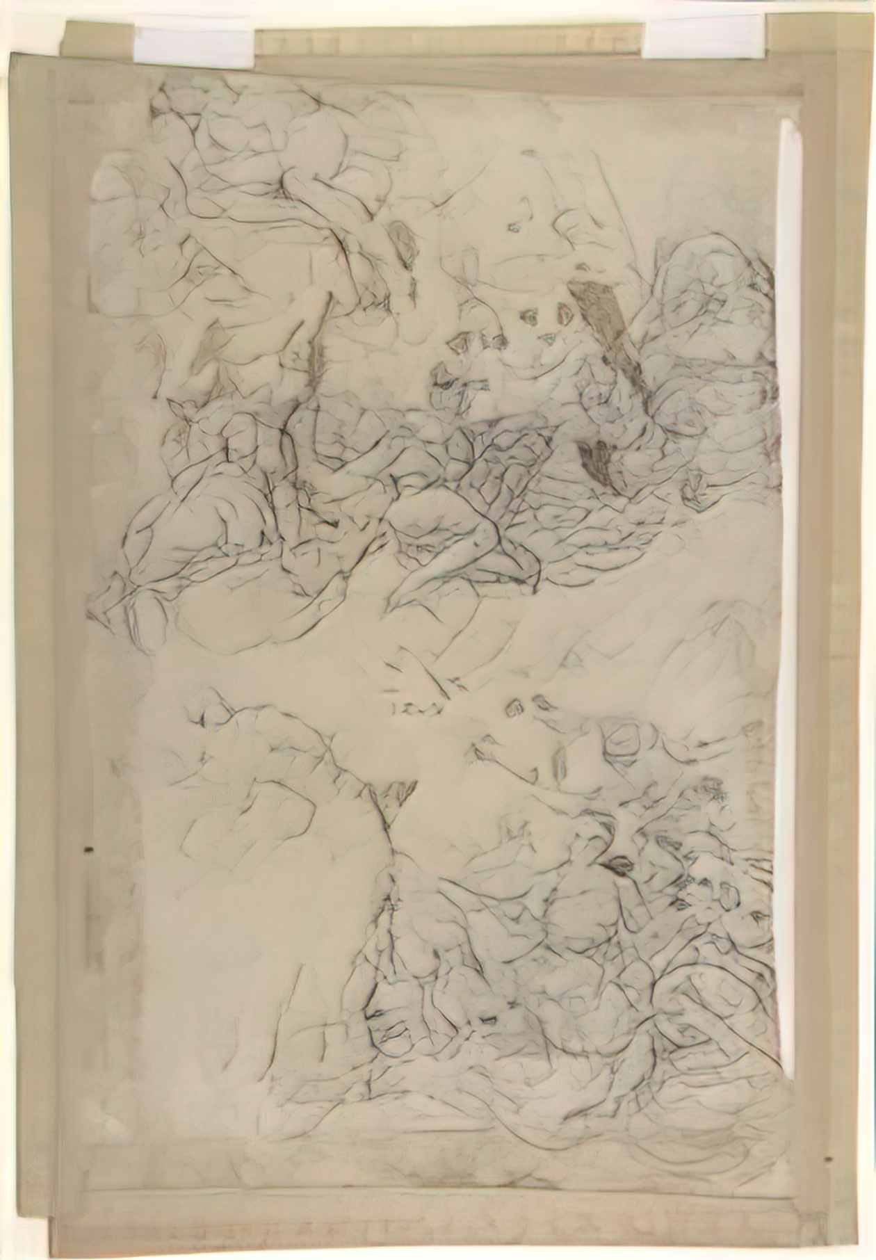Palma il Giovane studies for four figures recto composition sketches Art A4 Photo Print