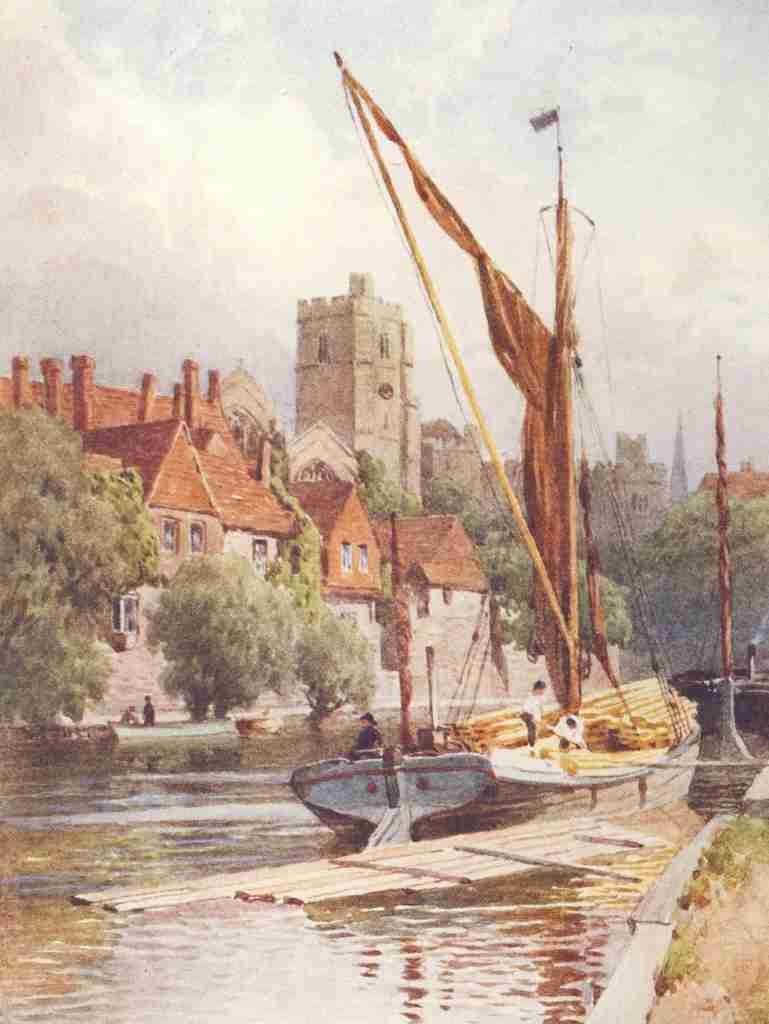 Palmer Harold Sutton 1854 1933 Kent 1906 The Medway Maidstone A4 Photo Print