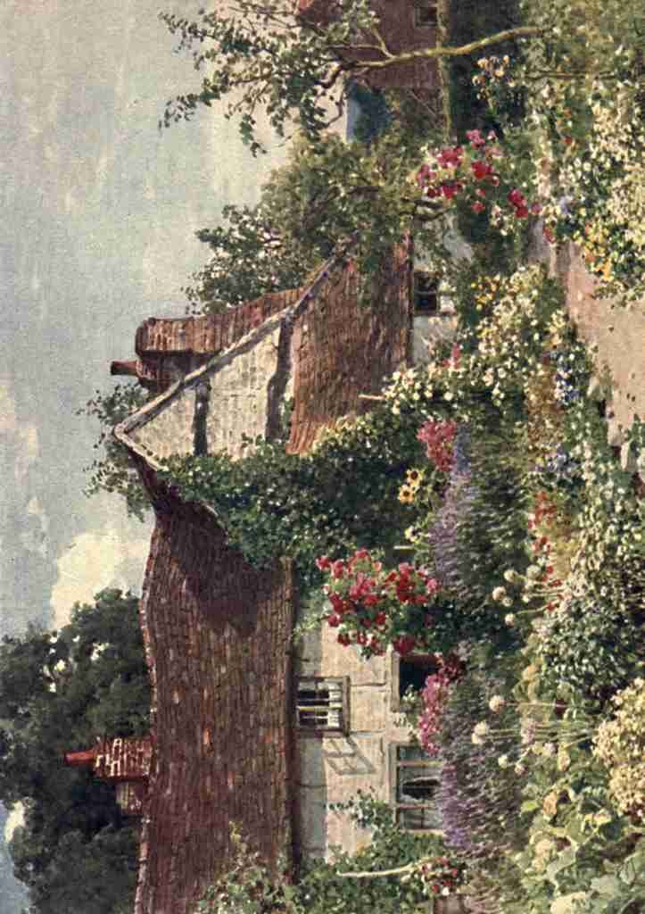 Palmer Harold Sutton 1854 1933 Surrey 1906 A cottage near Bisley A4 Photo Print