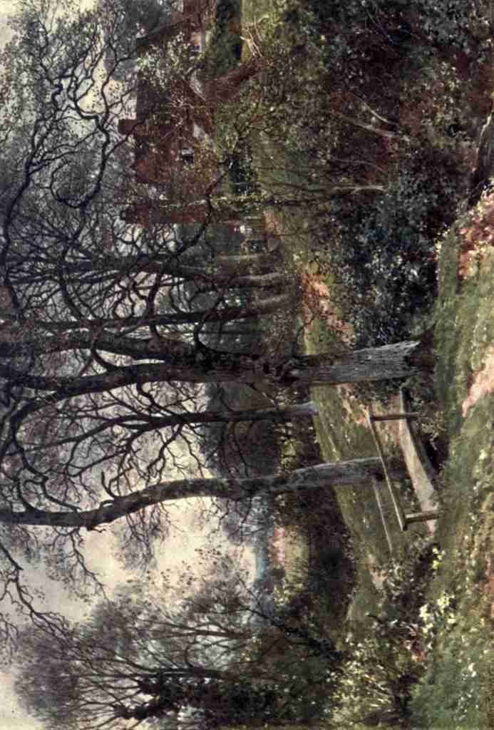 Palmer Harold Sutton 1854 1933 Surrey 1906 A path to the village Ockley A4 Photo Print