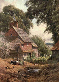 Palmer Harold Sutton 1854 1933 Surrey 1906 An old farm near Leith Hill Vintage A4 Photo Print