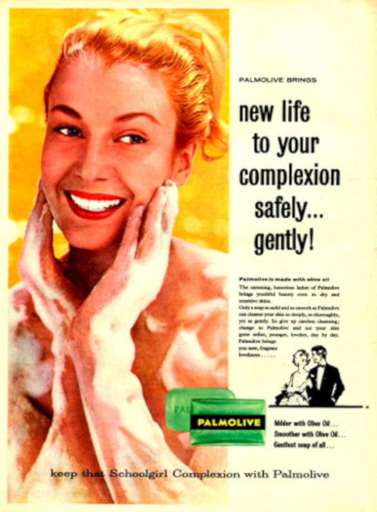 Palmolive Complexion Cream 1960s Vintage Retro Advert