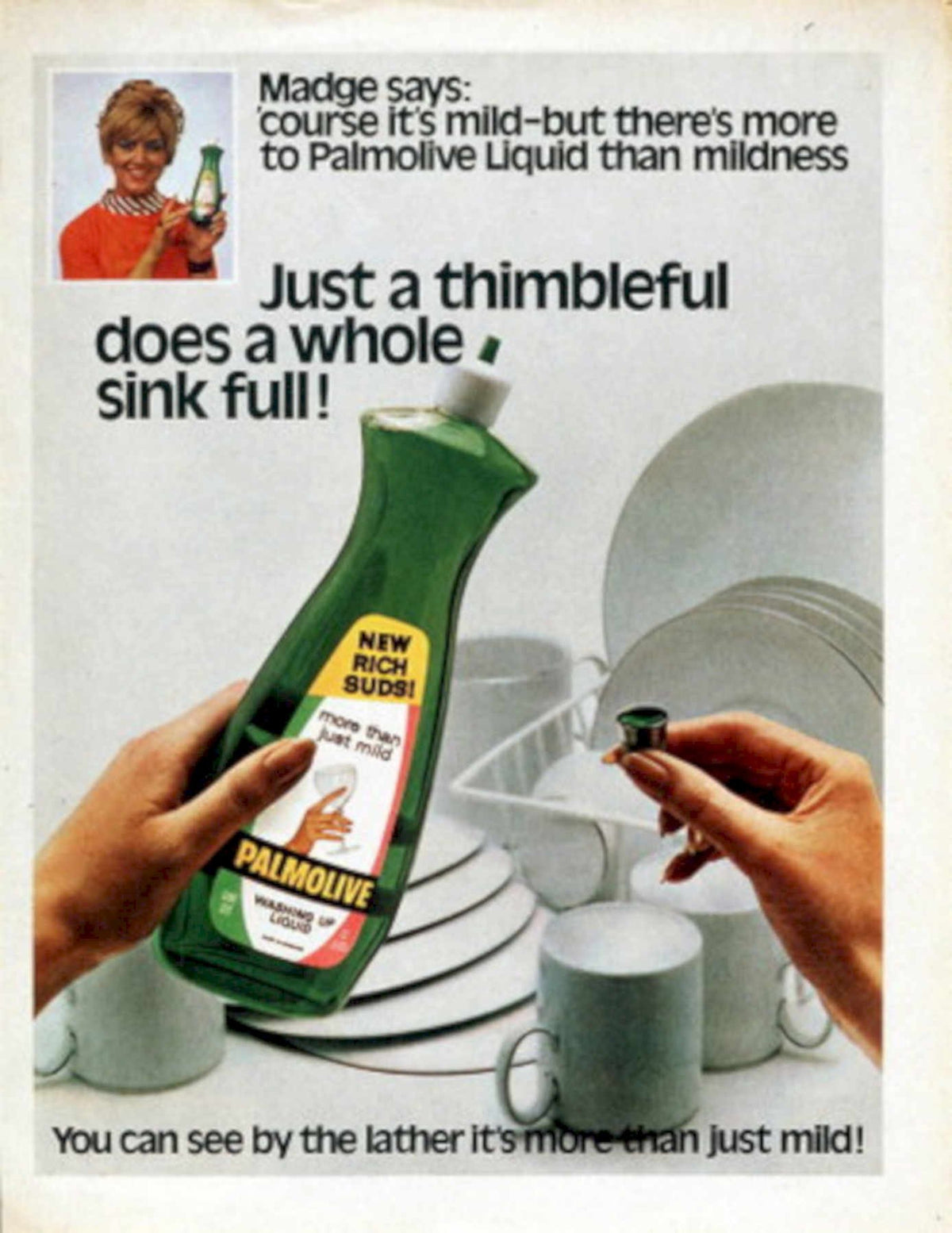 Palmolive Liquid Dish 1970s Vintage Retro Advert