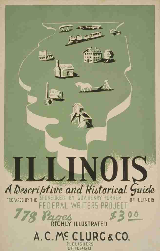 Pamphlet c1936 40 Illinois A descriptive and historical guide A4 Photo Print
