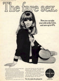 Pan Am Fare 1960s Vintage Retro Advert