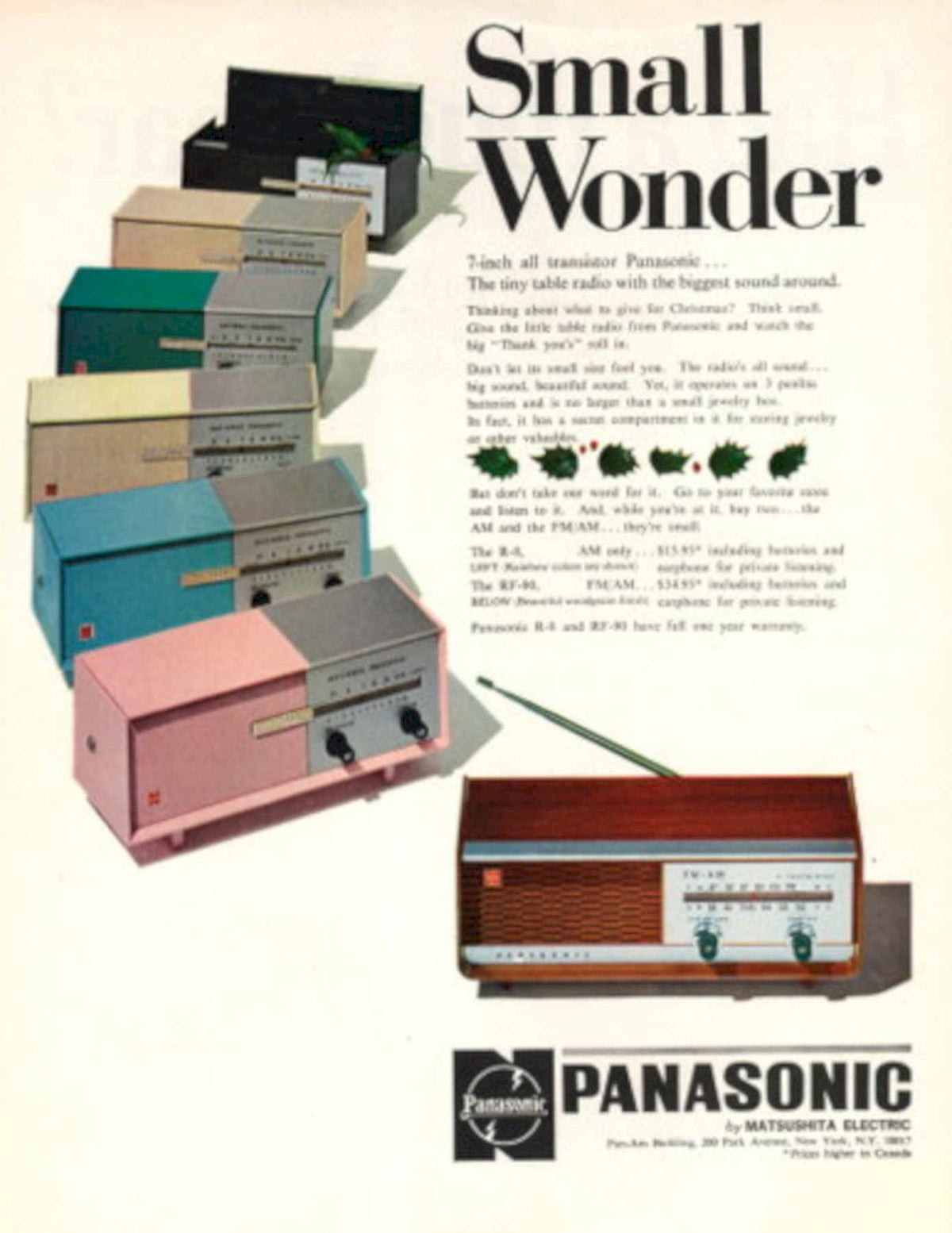 Panasonic Small Wonder 1960s Vintage Retro Advert