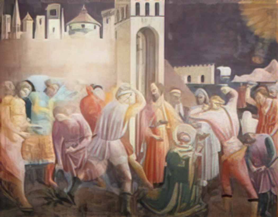 Paolo Uccello stoning of st stephen Art A4 Photo Print