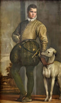 Paolo Veronese boy with a greyhound Art A4 Photo Print