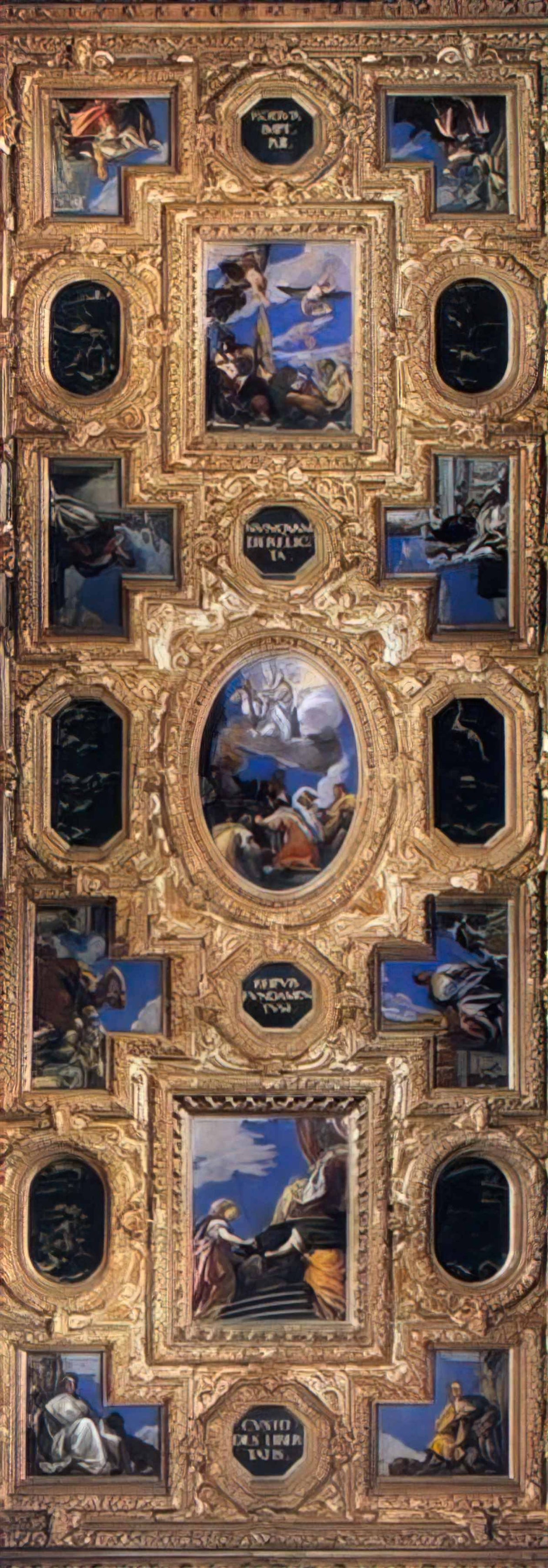 Paolo Veronese ceiling paintings 1582 Art A4 Photo Print