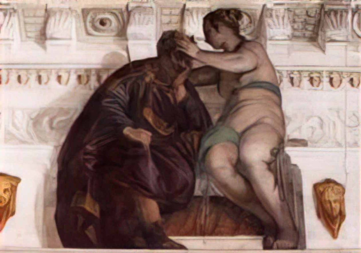 Paolo Veronese chance crowning a sleeping man 1561 Art A4 Photo Print
