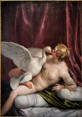 Paolo Veronese leda and the swan in the palace of fesch ajaccio A$ A4 Photo Print