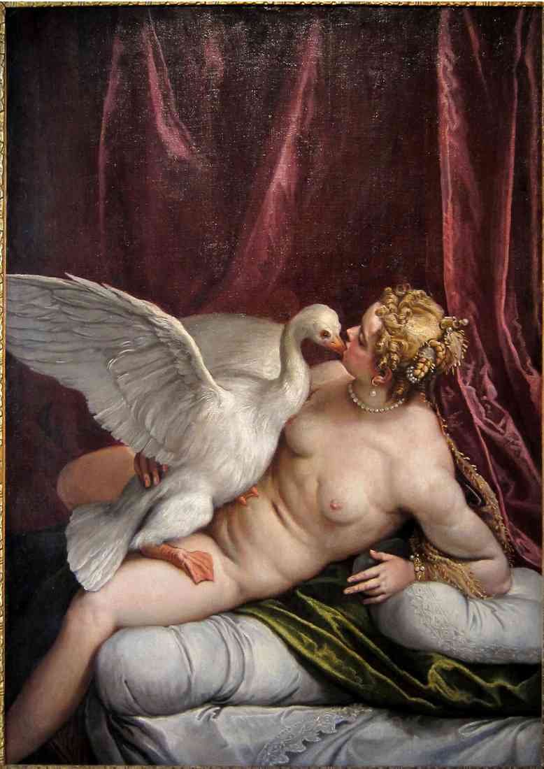 Paolo Veronese leda and the swan in the palace of fesch ajaccio A$ A4 Photo Print