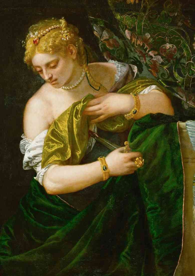 Paolo Veronese lucretia CROP A4 Photo Print