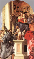 Paolo Veronese madonna enthroned with saints Art A4 Photo Print
