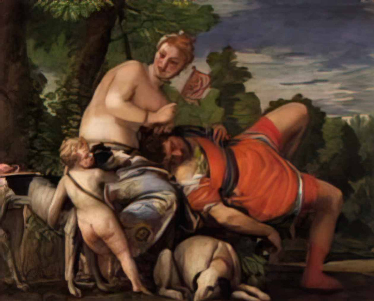 Paolo Veronese venus and adonis 1582 Art A4 Photo Print