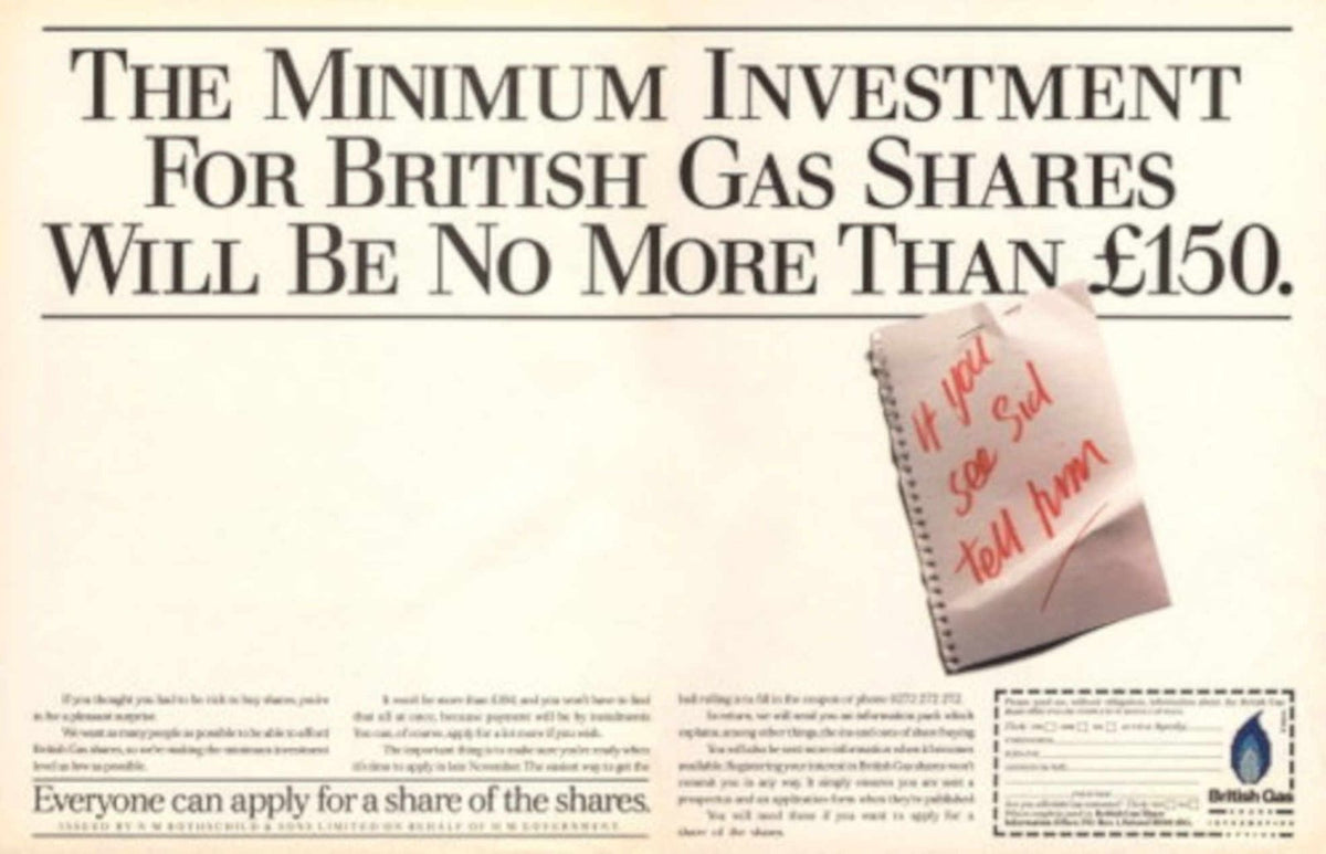Paper Bag Shares 1980s Vintage Retro Advert