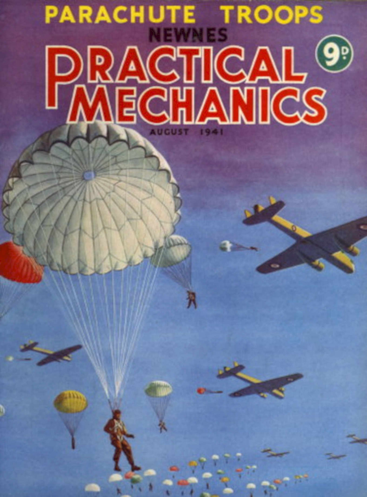 Parachute Troops August41 World War 2 ii 1 Vintage Retro Advert