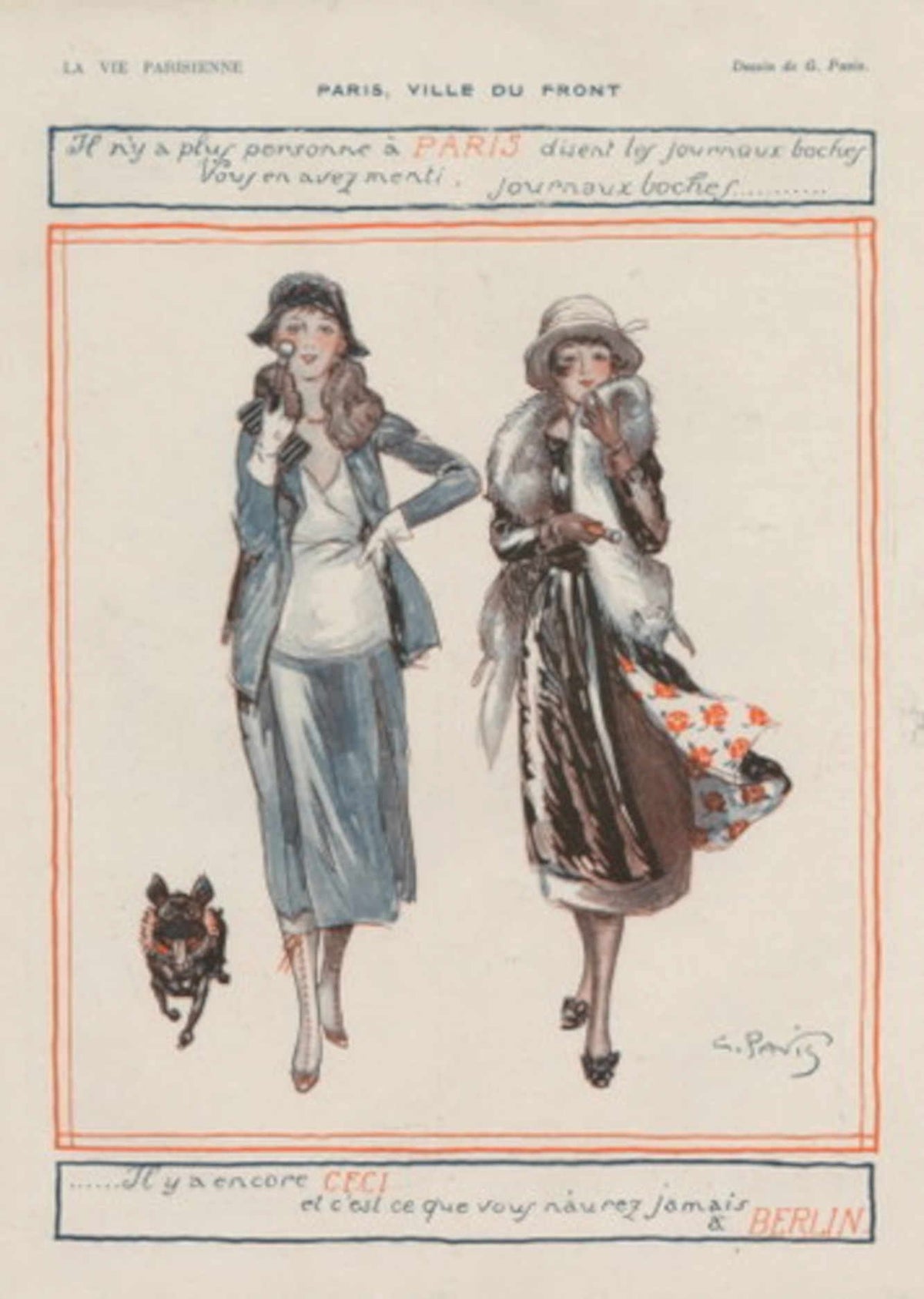 Paris Berlin Women La Vie Parisienne Vintage Retro Advert