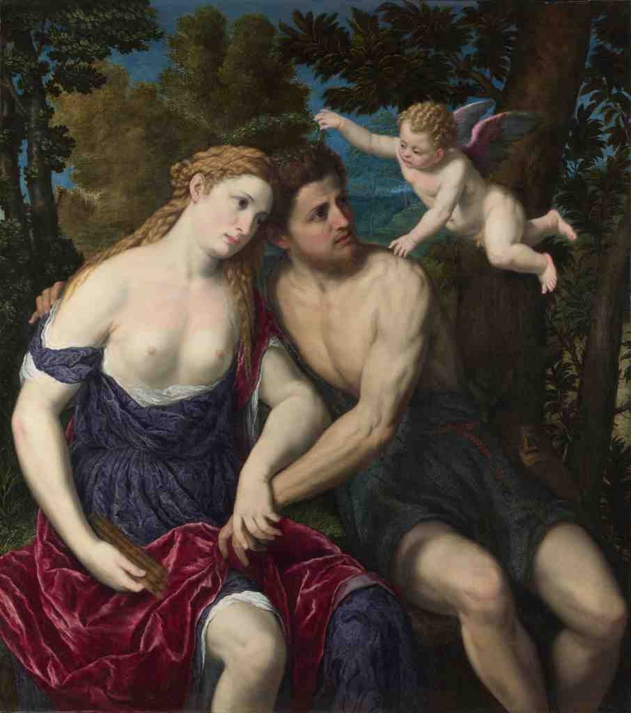 Paris Bordone A Pair of Lovers A4 Photo Print