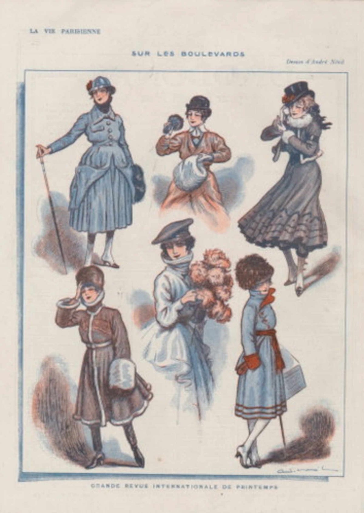 Paris Boulevards Spring La Vie Parisienne Vintage Retro Advert