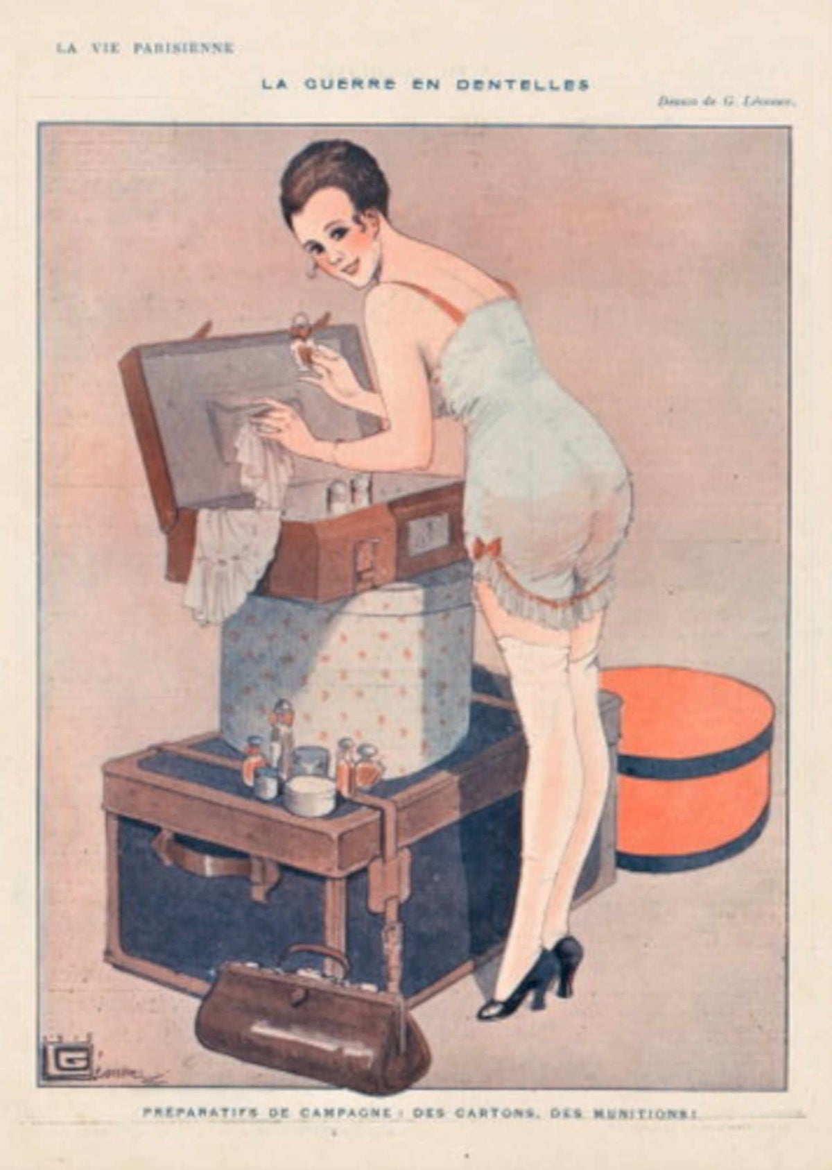 Paris Dentelle War La Vie Parisienne Vintage Retro Advert