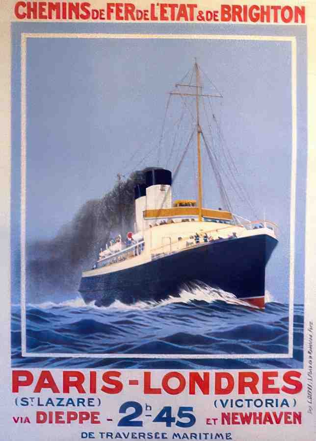 Paris Londres by Sandy Hook Vintage Advert A4 Photo Print