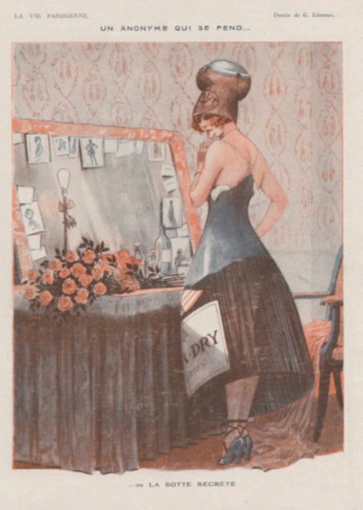 Paris Woman Alcohol La Vie Parisienne Vintage Retro Advert