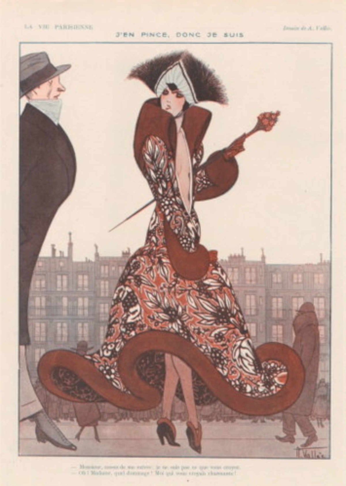 Paris Woman Dress La Vie Parisienne Vintage Retro Advert