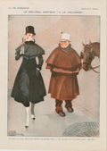 Paris Women Coat La Vie Parisienne Vintage Retro Advert