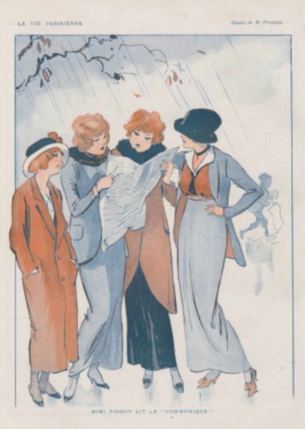 Paris Women Map La Vie Parisienne Vintage Retro Advert