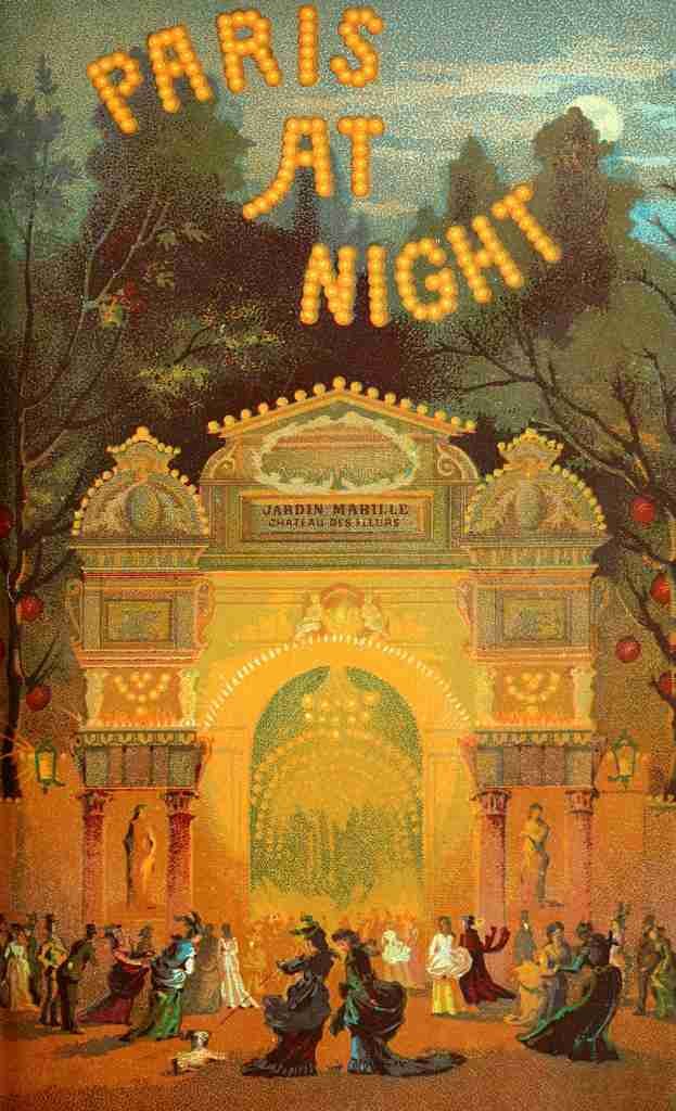 Paris at Night 1875 Jardin Mabille A4 Photo Print