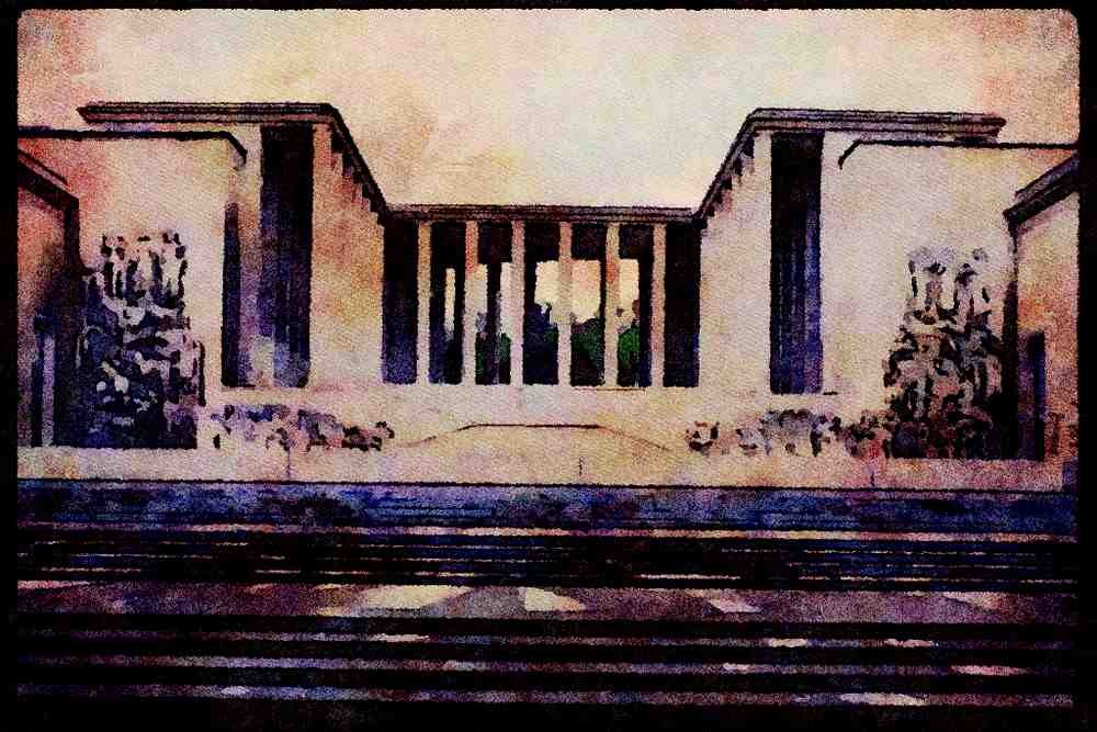 Paris visit 223028 The Palais De Tokio Museum, Paris A4 Limited Edition Watercolour Print