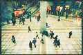 Paris visit 223035 An Underground Square In The Forum Les Halles, Paris A4 Limited Edition Watercolour Print