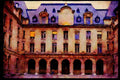 Paris visit 223049 Main Courtyard Of The Sorbonne, Paris A4 Limited Edition Watercolour Print