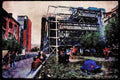 Paris visit 223071 Side Pool At The Pompidou Center, Modern Art Museum A4 Limited Edition Watercolour Print