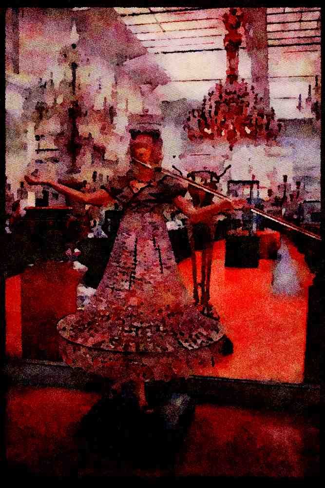 Paris visit 223080 Exhibits In The Baccarat Glass Museum, Paris A4 Limited Edition Watercolour Print