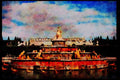 Paris visit 223094 Fountains On The Grounds Of Louis XIV's Palace A4 Limited Edition Watercolour Print
