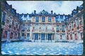 Paris visit 223095 Marble Courtyard In Versailles, Louis XIV's Palace A4 Limited Edition Watercolour Print