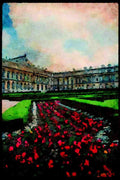 Paris visit 223099 Gardens Outside Louis XIV's Palace, Versailles A4 Limited Edition Watercolour Print