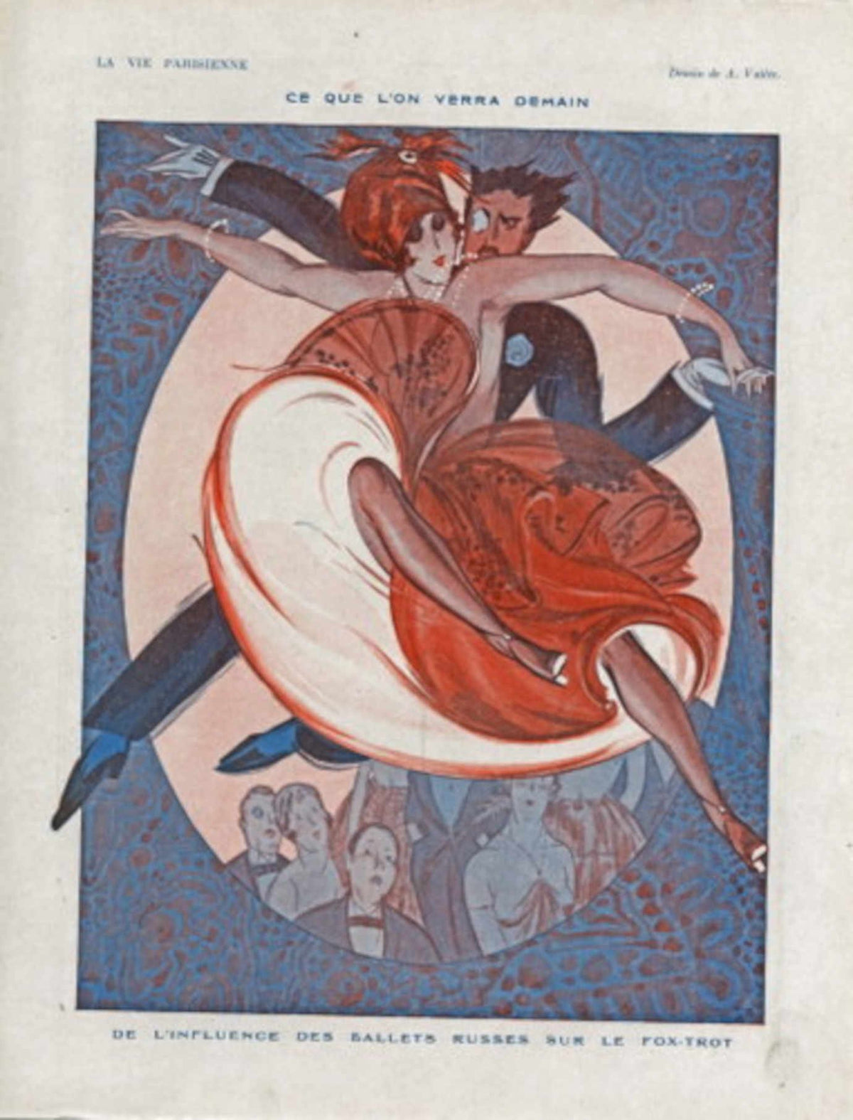 Parisian Cabaret Fox La Vie Parisienne Vintage Retro Advert