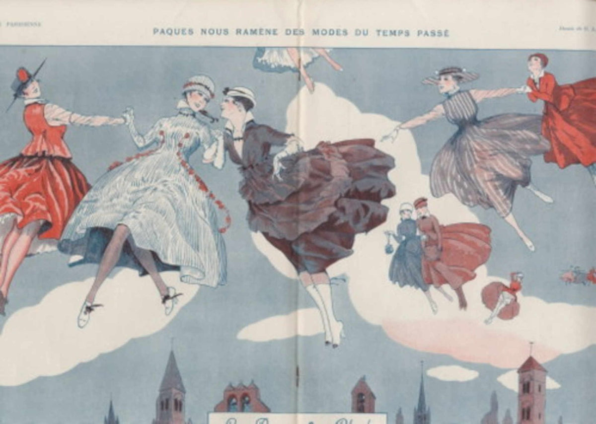 Parisian Fashion 1900 La Vie Parisienne Vintage Retro Advert