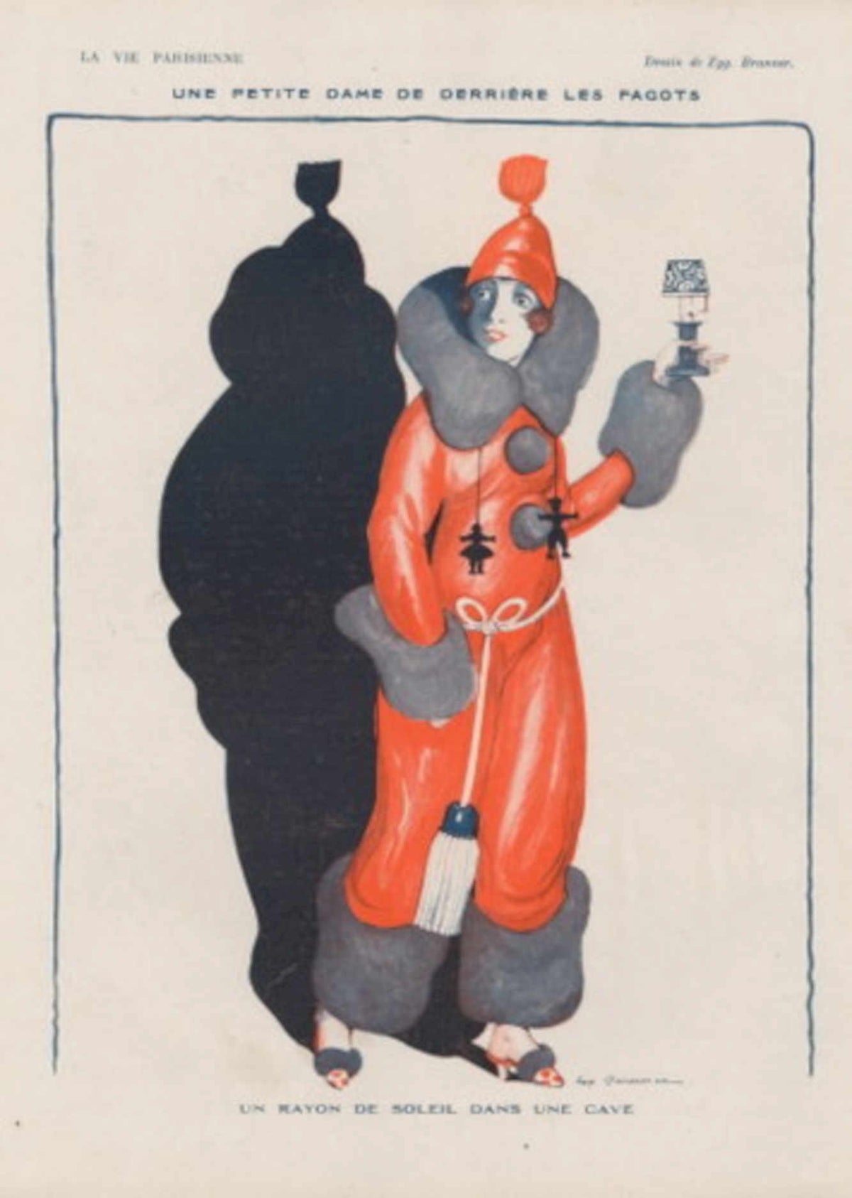 Parisian Flapper Lamp La Vie Parisienne Vintage Retro Advert